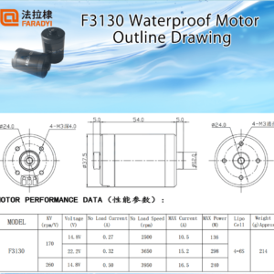 F3130 Waterproof motors