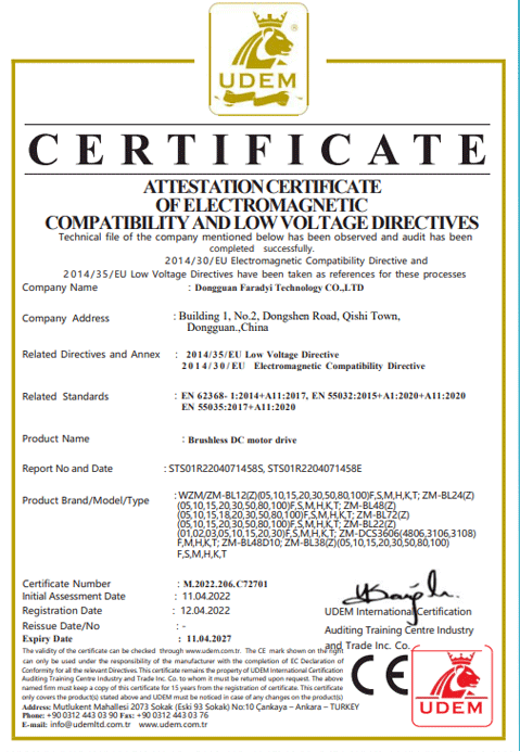 Faradyi UDEM-Certification