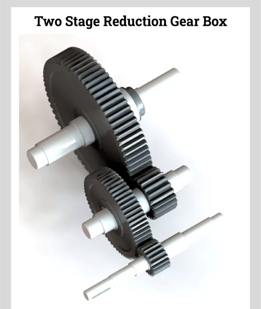 two stage reduction gear box