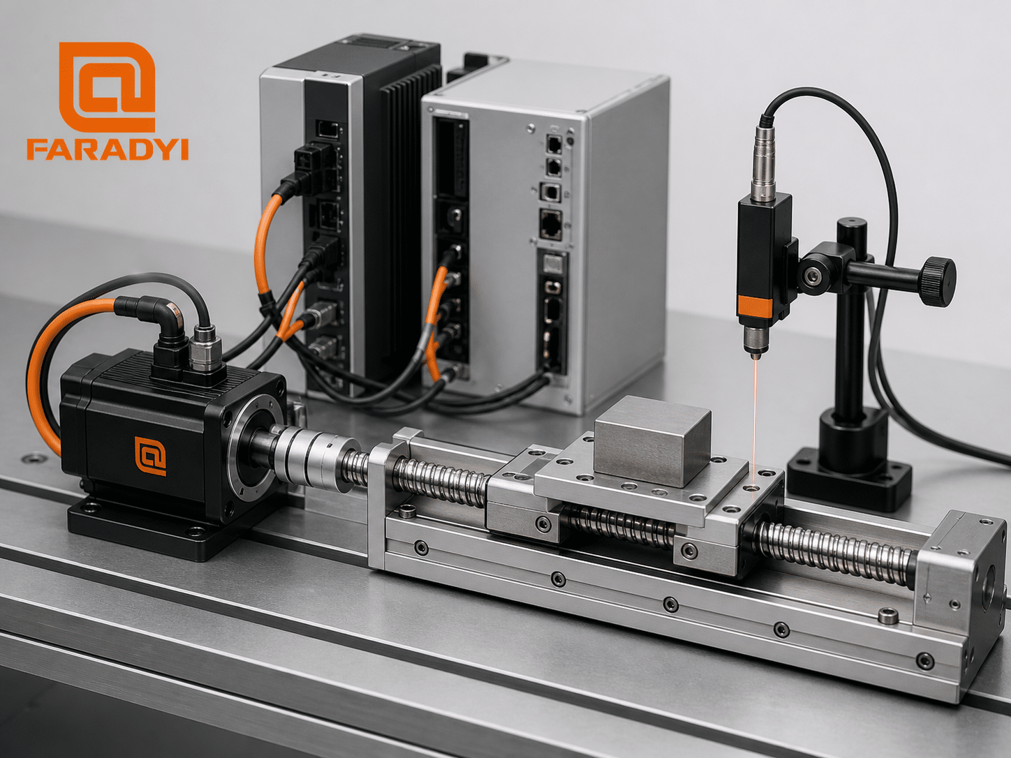 Servo motor, encoder, torque curve, and dimensional measurement tools