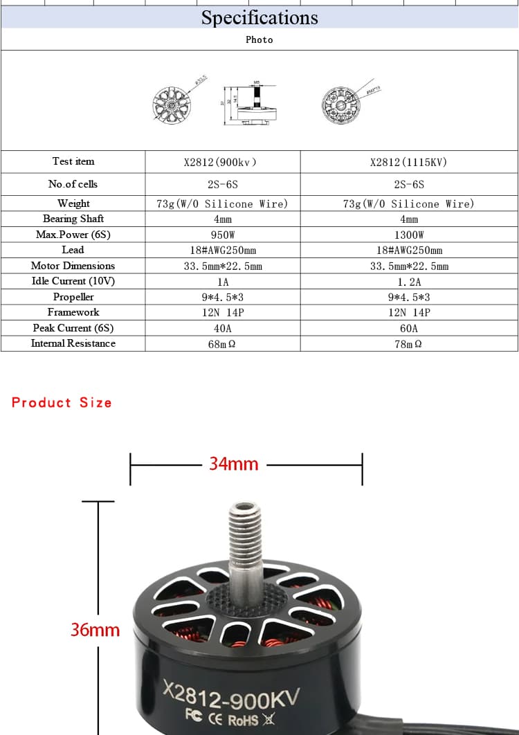 X2812 Drone Motor